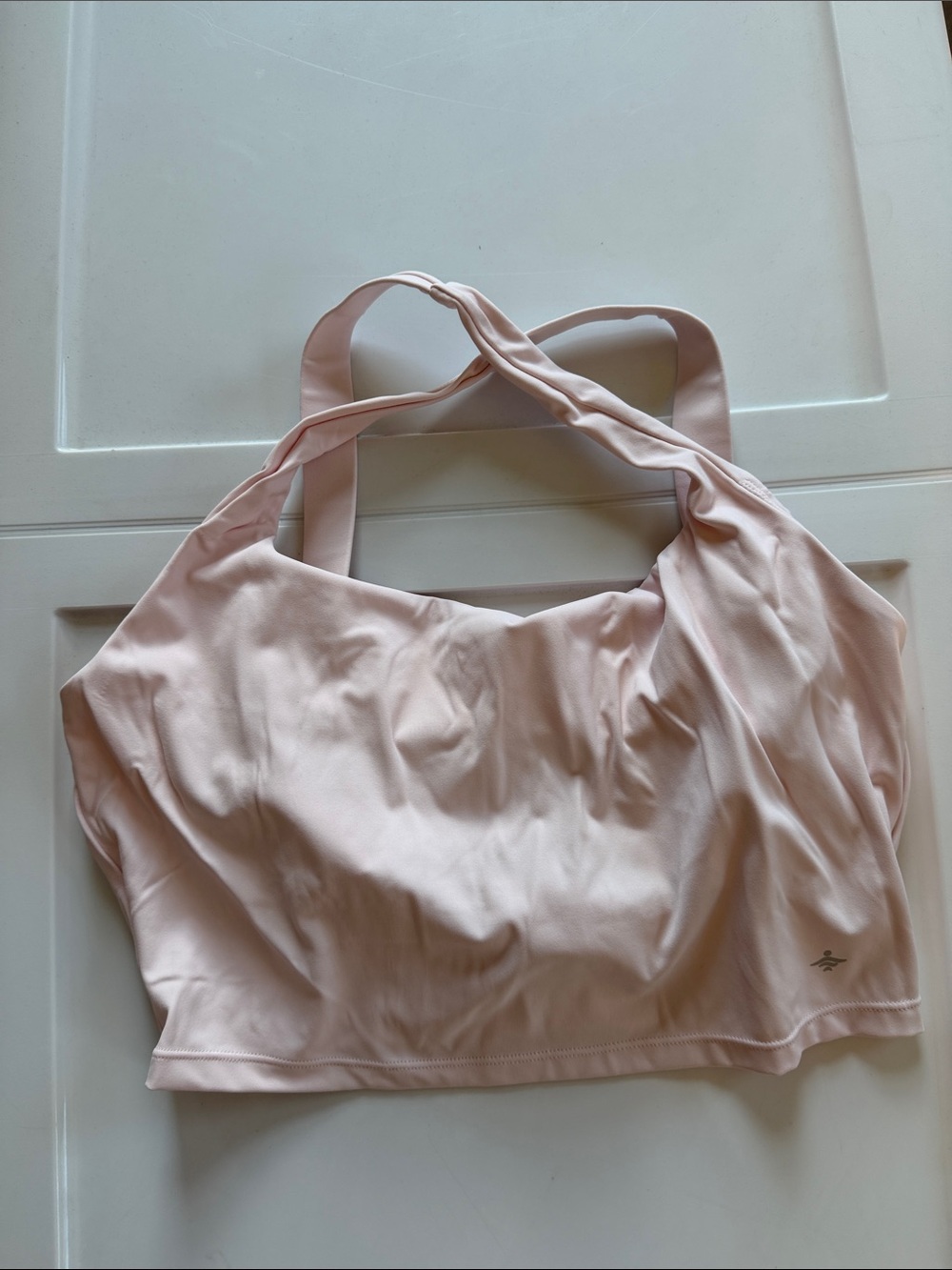 HALARA Light Pink Crossover Strap Sports Brami